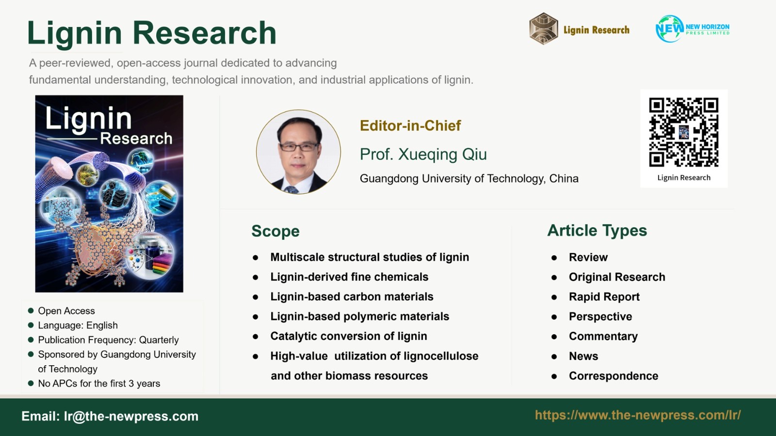 Promotional graphic for Lignin Research