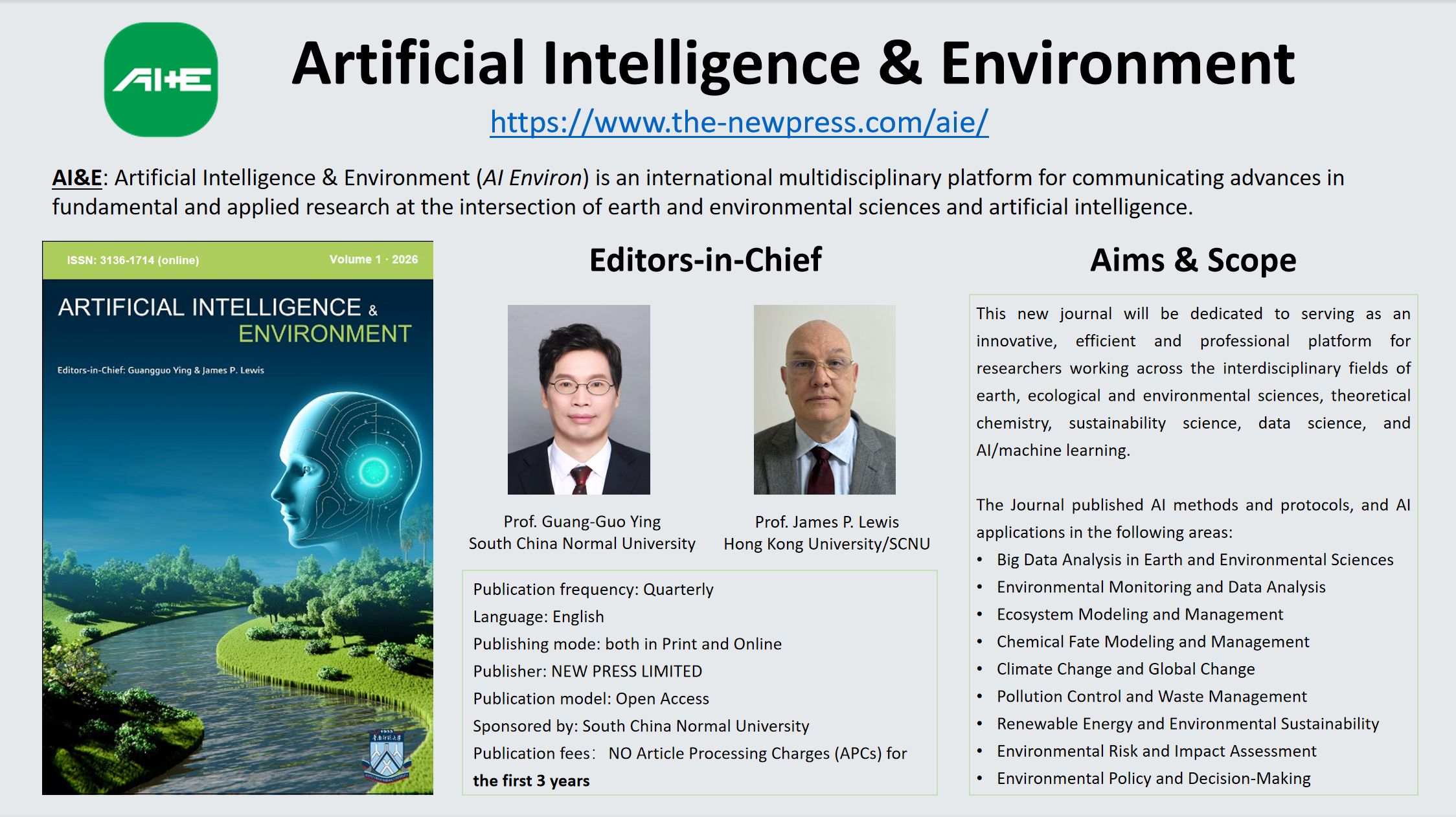 Promotional graphic for Artificial Intelligence & Environment
